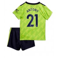 Manchester United Antony #21 Fotballklær Tredjedraktsett Barn 2022-23 Kortermet (+ korte bukser)